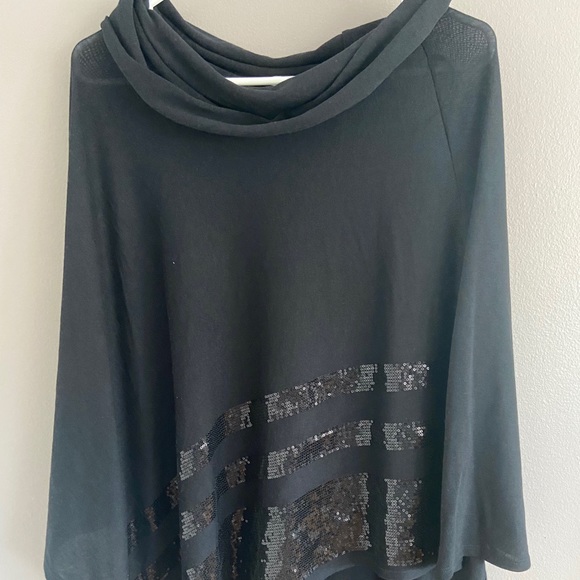 Sweaters - Women’s slip on shawl with sequin detailing